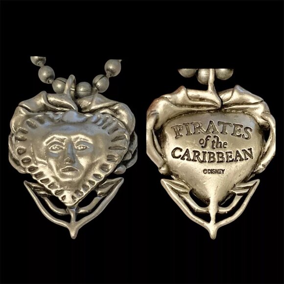 Vintage Disney Pirates of the Caribbean Necklace Tia Dalma Calypso Witch 17.5" - Picture 2 of 12